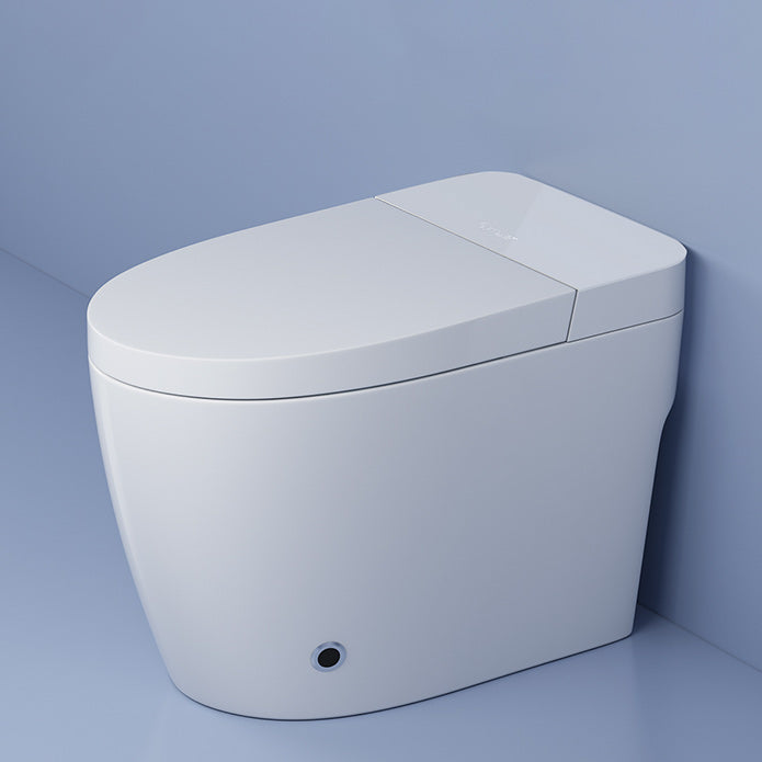 White Elongated Floor Standing Bidet Home Deodorizing Ceramic Smart Toilet