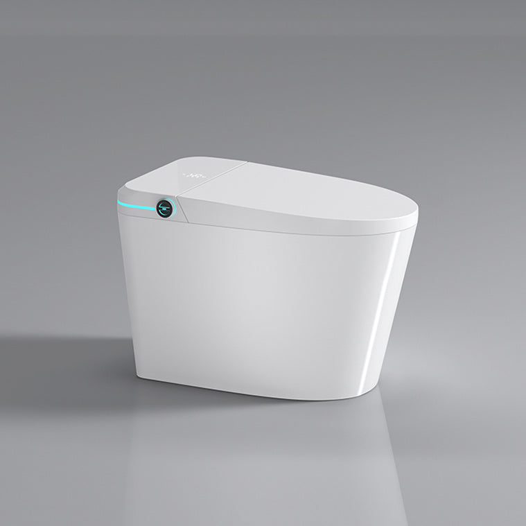 Elongated Smart Bidet White Ceramic One-Piece Smart Toilet Bidet