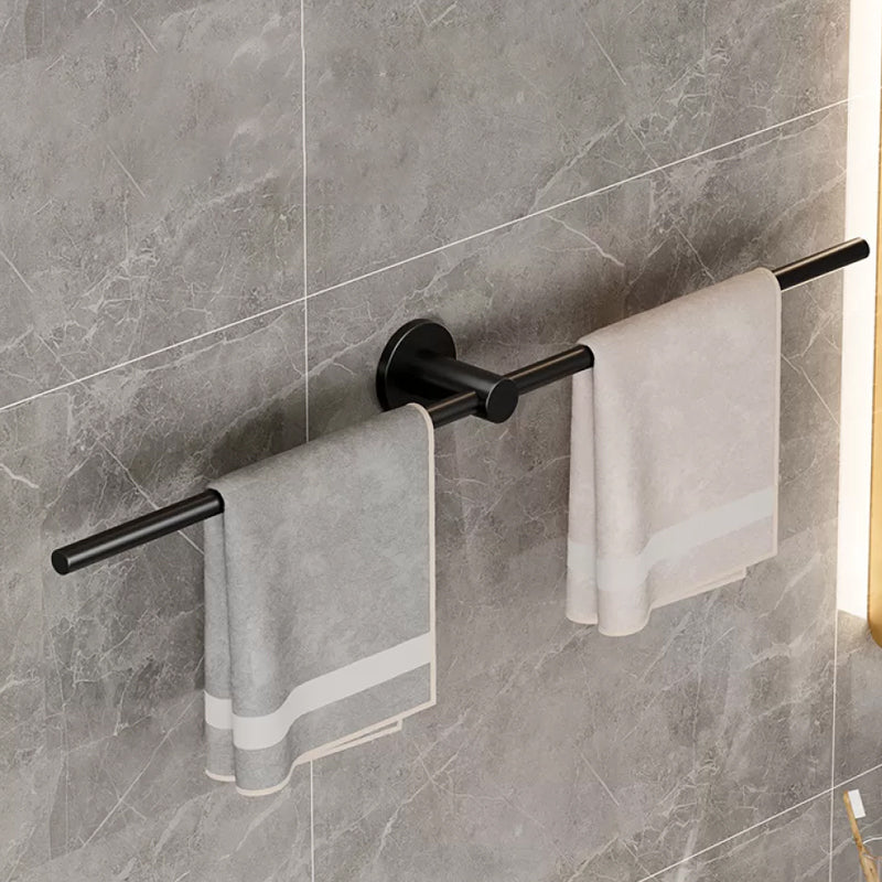 2-Piece Modern Bathroom Accessory Set Stainless Steel Towel Bar