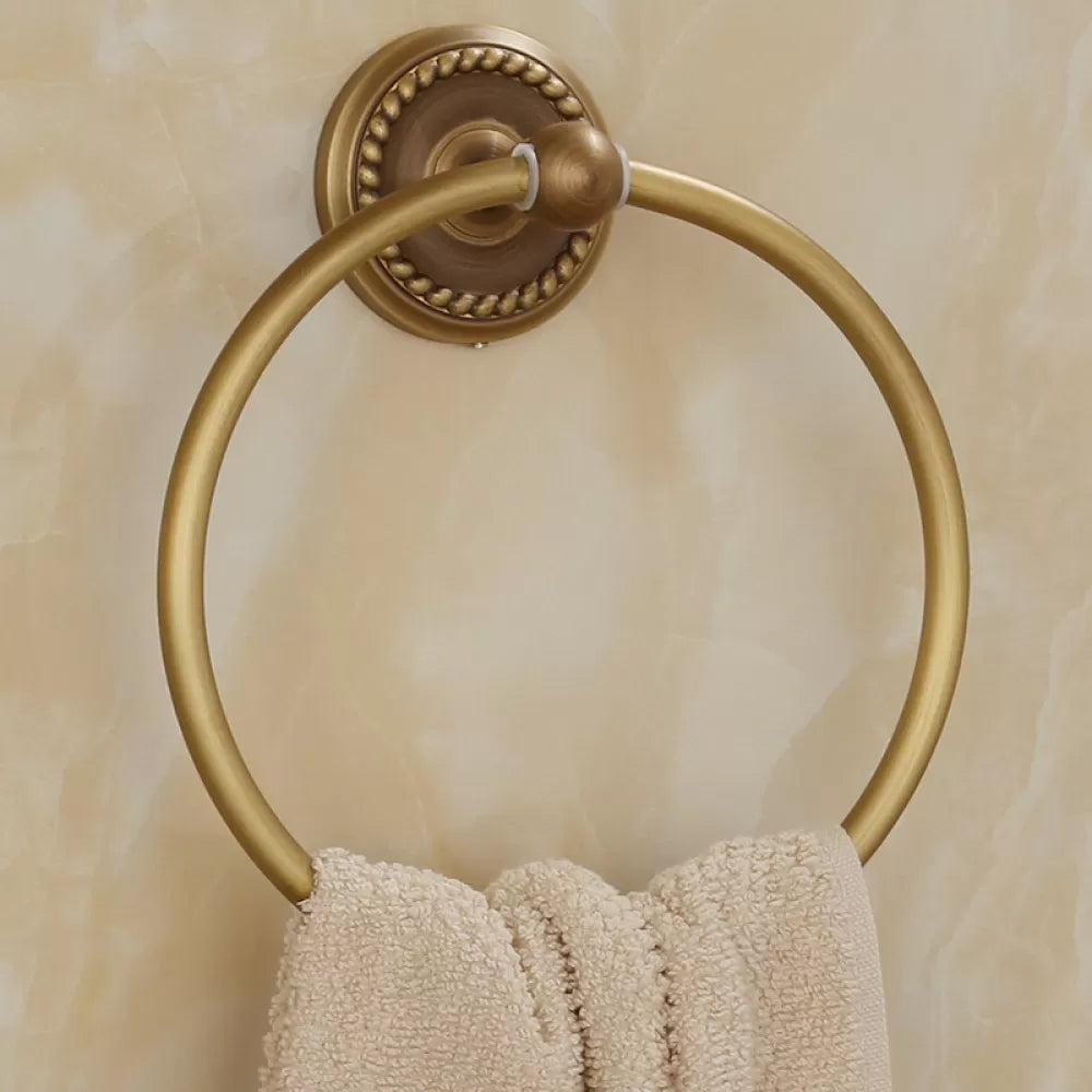 5-Piece Traditional Bathroom Accessory As Individual Or As a Set in Brushed Brass