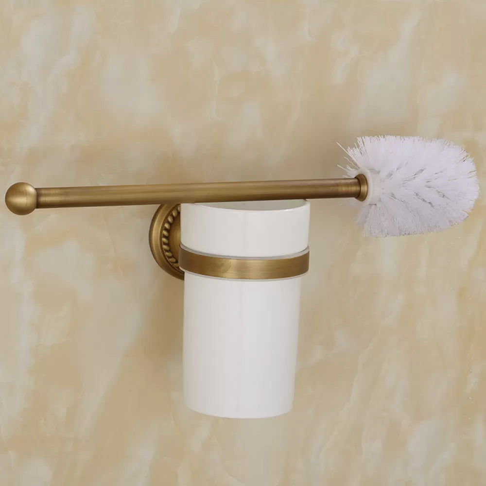 5-Piece Traditional Bathroom Accessory As Individual Or As a Set in Brushed Brass