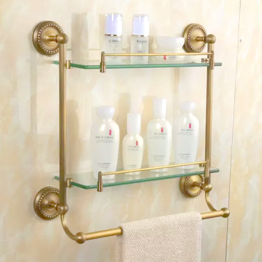 5-Piece Traditional Bathroom Accessory As Individual Or As a Set in Brushed Brass