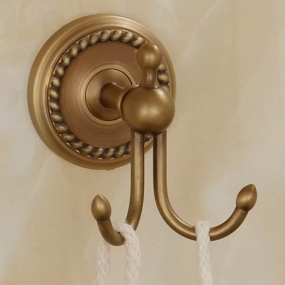 5-Piece Traditional Bathroom Accessory As Individual Or As a Set in Brushed Brass