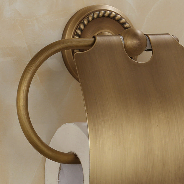 5-Piece Traditional Bathroom Accessory As Individual Or As a Set in Brushed Brass