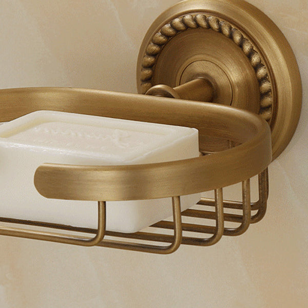 5-Piece Traditional Bathroom Accessory As Individual Or As a Set in Brushed Brass