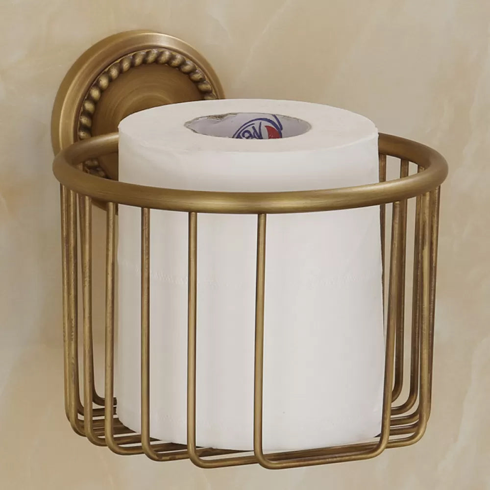 5-Piece Traditional Bathroom Accessory As Individual Or As a Set in Brushed Brass