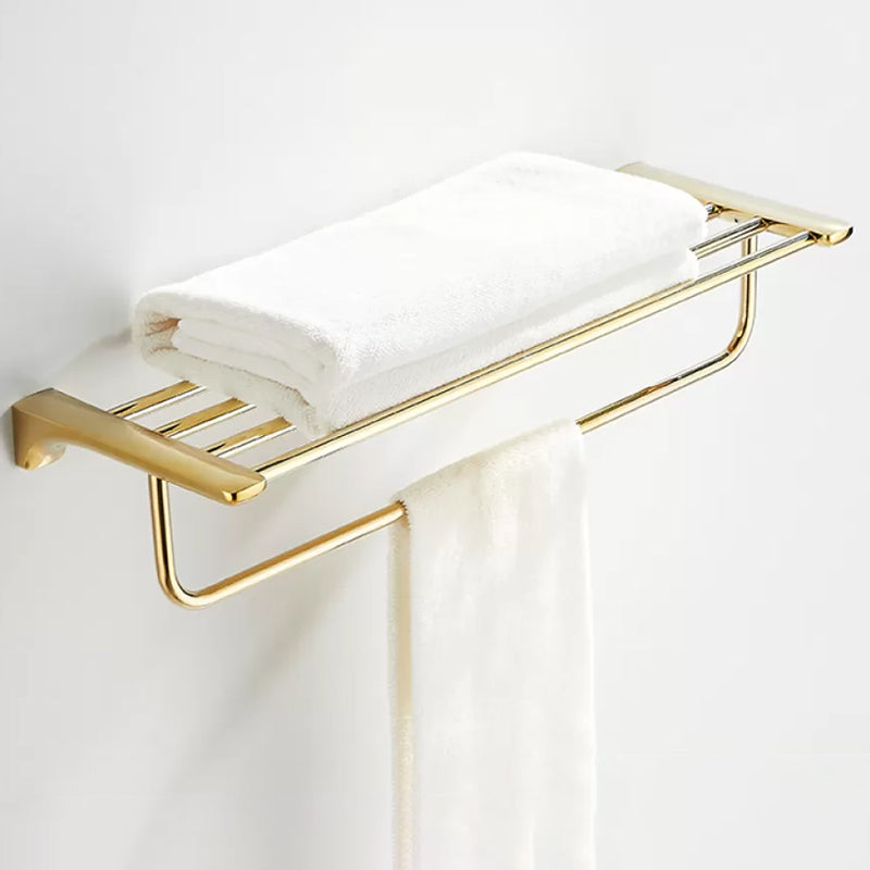 Traditional Bathroom Hardware Gold Bath Shelf Bathroom Accessory Kit