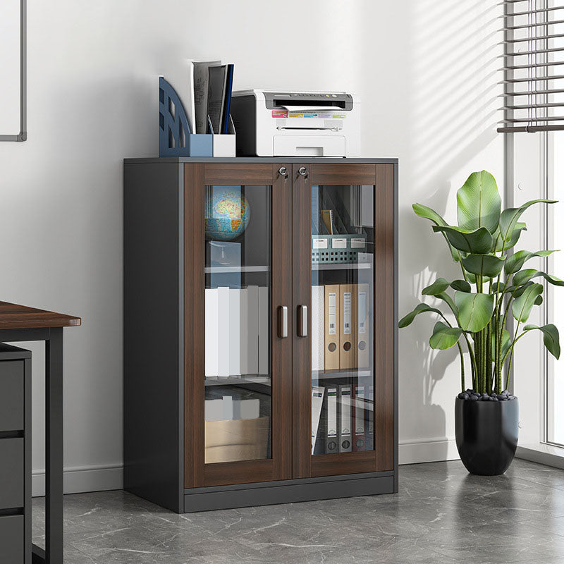 Contemporary Style File Cabinet Wood Lateral File Cabinet with Locking Storage