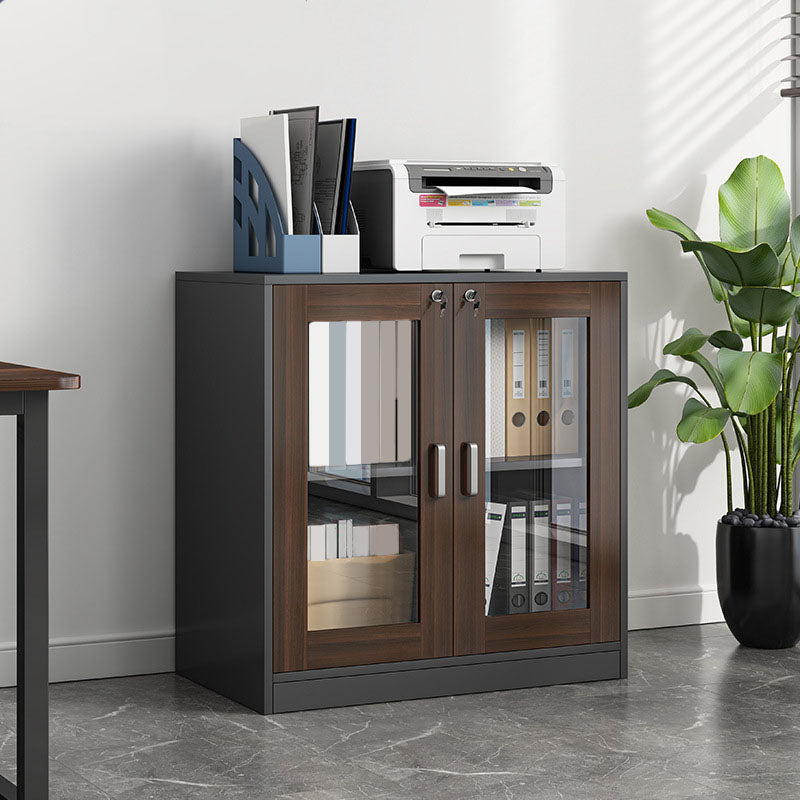 Contemporary Style File Cabinet Wood Lateral File Cabinet with Locking Storage