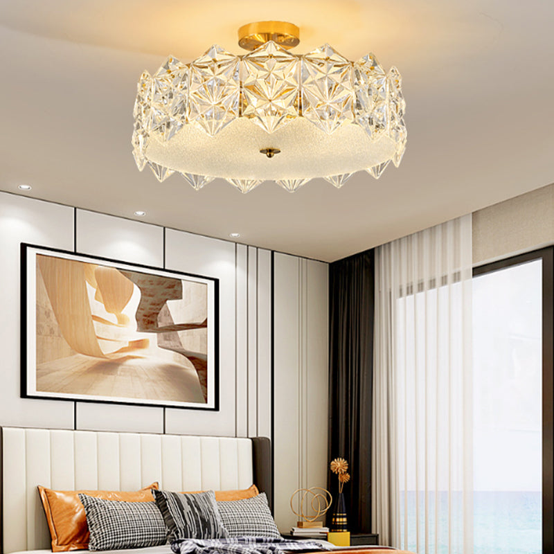 Contemporary Ceiling Light Creative Glass Flush Mount Light Fixture for Bedroom