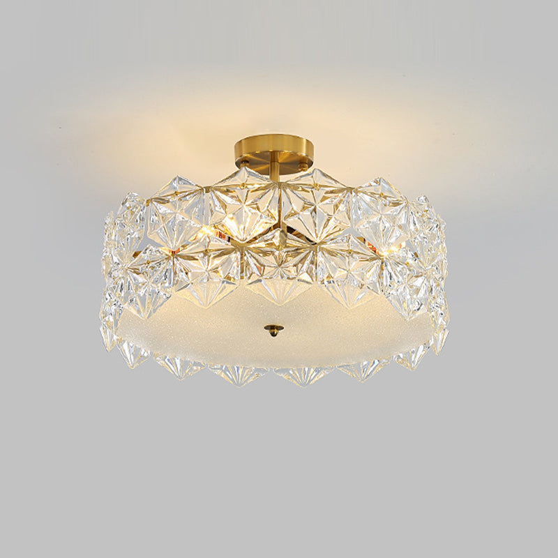 Contemporary Ceiling Light Creative Glass Flush Mount Light Fixture for Bedroom