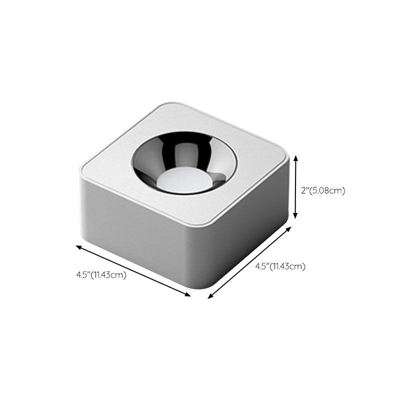 Square / Rectangle Flush Mount in Matte White LED Modern Aluminum Flush