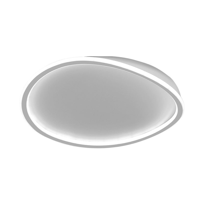 Modern Round Shape Flush Mount Ceiling Light Fixture Metal Flush Mount in White