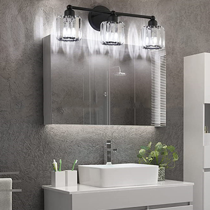 3/4-Light Modern Bathroom Vanity Light Glass Shaded Bath Bar