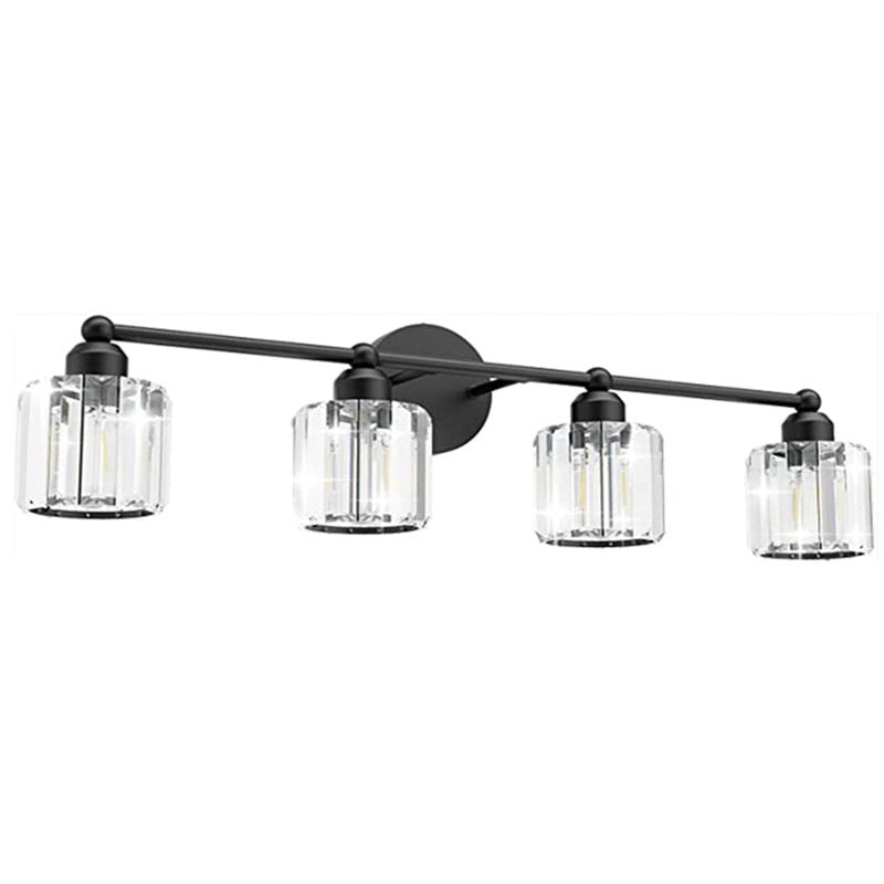 3/4-Light Modern Bathroom Vanity Light Glass Shaded Bath Bar