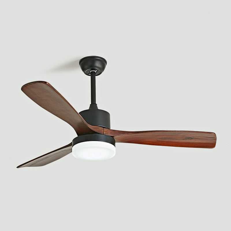 Contemporary Ceiling Fan Light Fixture Wooden LED Ceiling Lamp for Bedroom