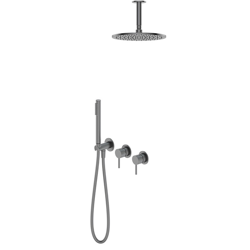 Modern Shower Set Brass Adjustable Water Flow Ceiling Mounted Shower Head Combo