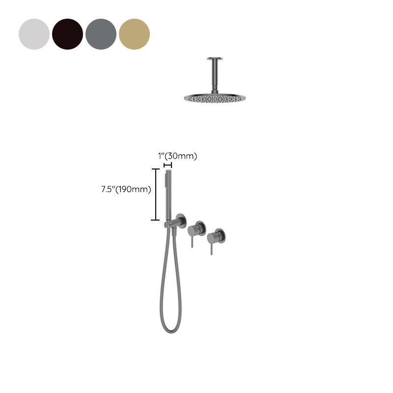 Modern Shower Set Brass Adjustable Water Flow Ceiling Mounted Shower Head Combo