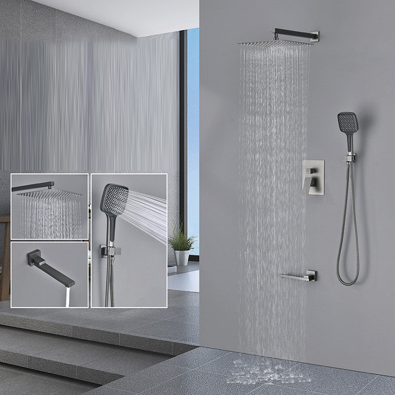 Modern Shower Combo Brass Adjustable Shower Head Temperature Control Shower System