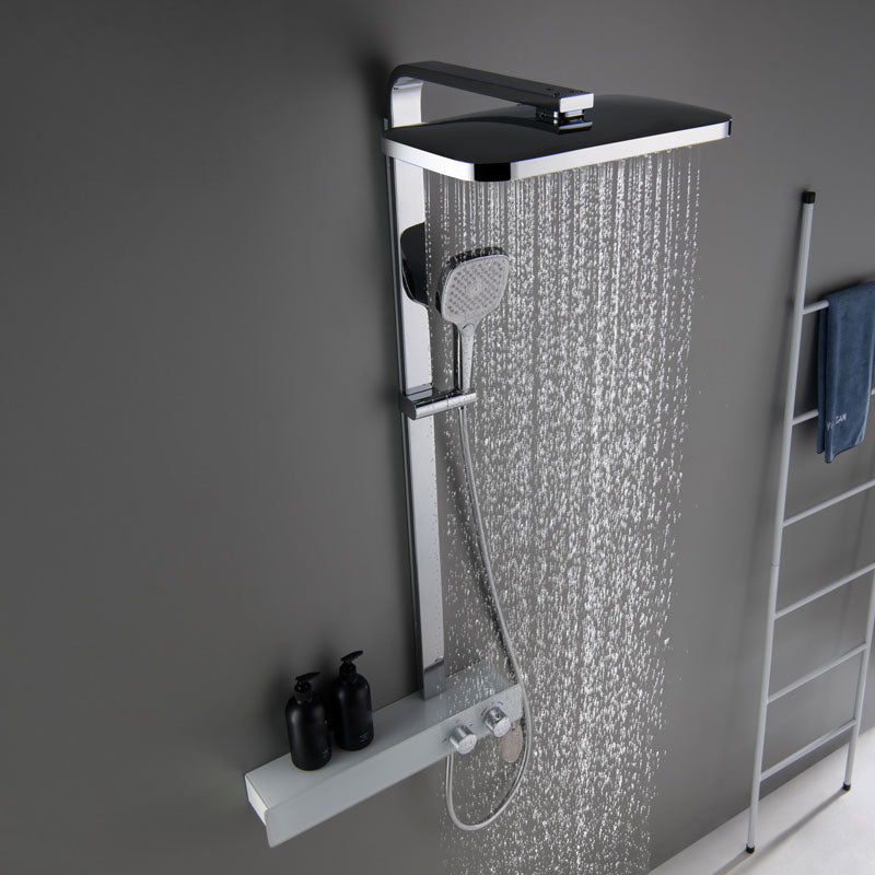 Contemporary Style Shower System Copper Rectangle Wall Mounted Shower System