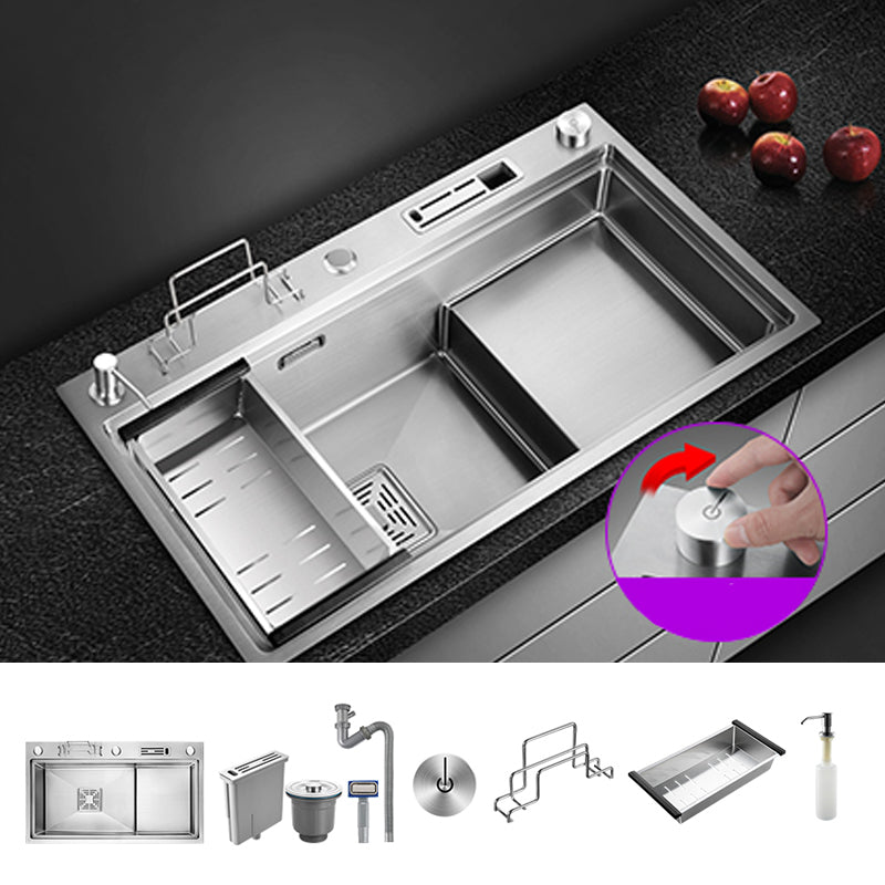 Modern Style Kitchen Sink Stainless Steel Dirt Resistant Drop-In Kitchen Sink