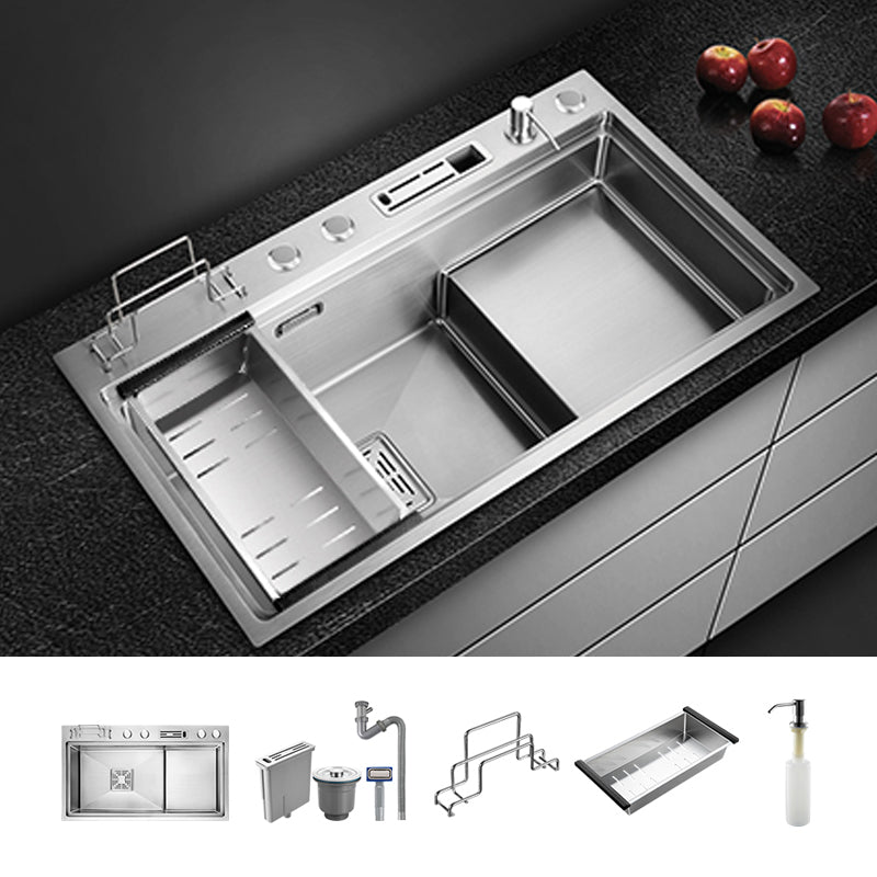 Modern Style Kitchen Sink Stainless Steel Dirt Resistant Drop-In Kitchen Sink