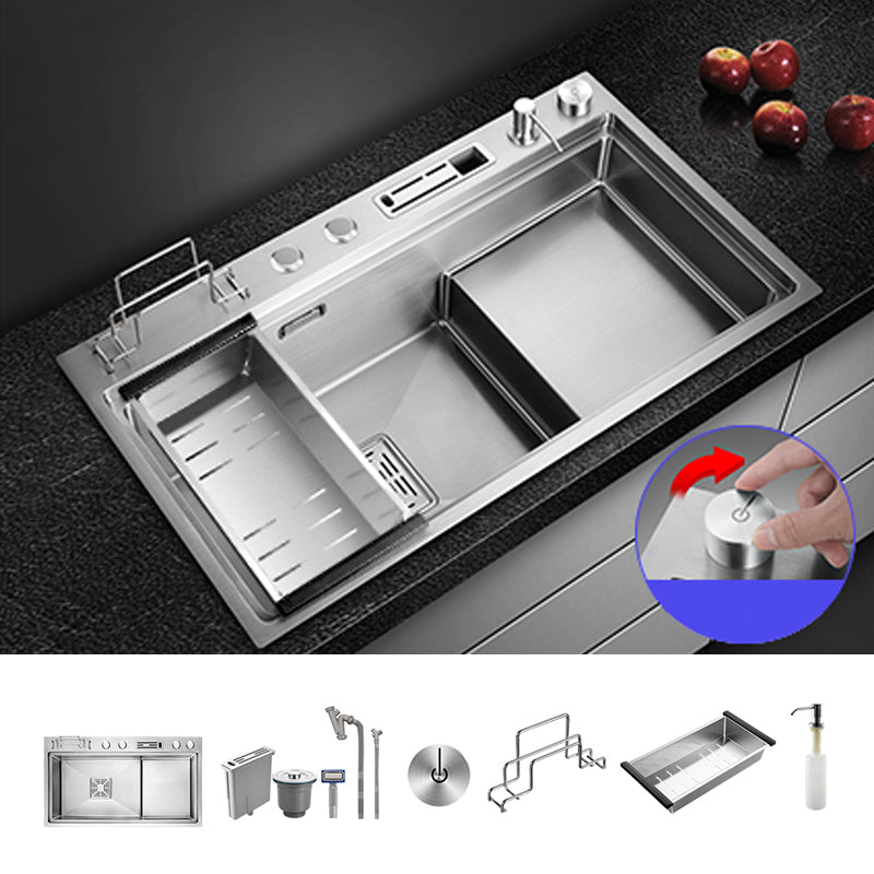 Modern Style Kitchen Sink Stainless Steel Dirt Resistant Drop-In Kitchen Sink