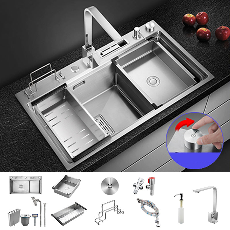 Modern Style Kitchen Sink Stainless Steel Dirt Resistant Drop-In Kitchen Sink