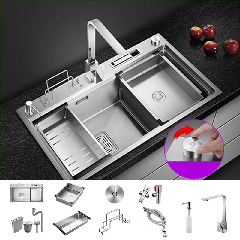 Modern Style Kitchen Sink Stainless Steel Dirt Resistant Drop-In Kitchen Sink