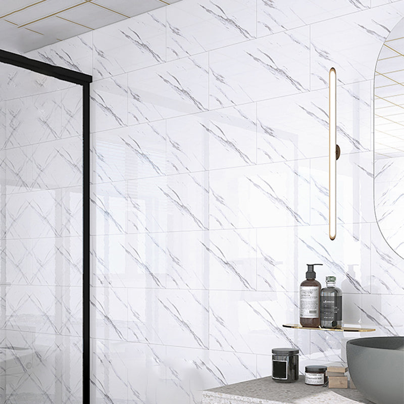 Modern Backsplash Wallpaper Marble Print Peel and Stick Backsplash Tile for Bathroom