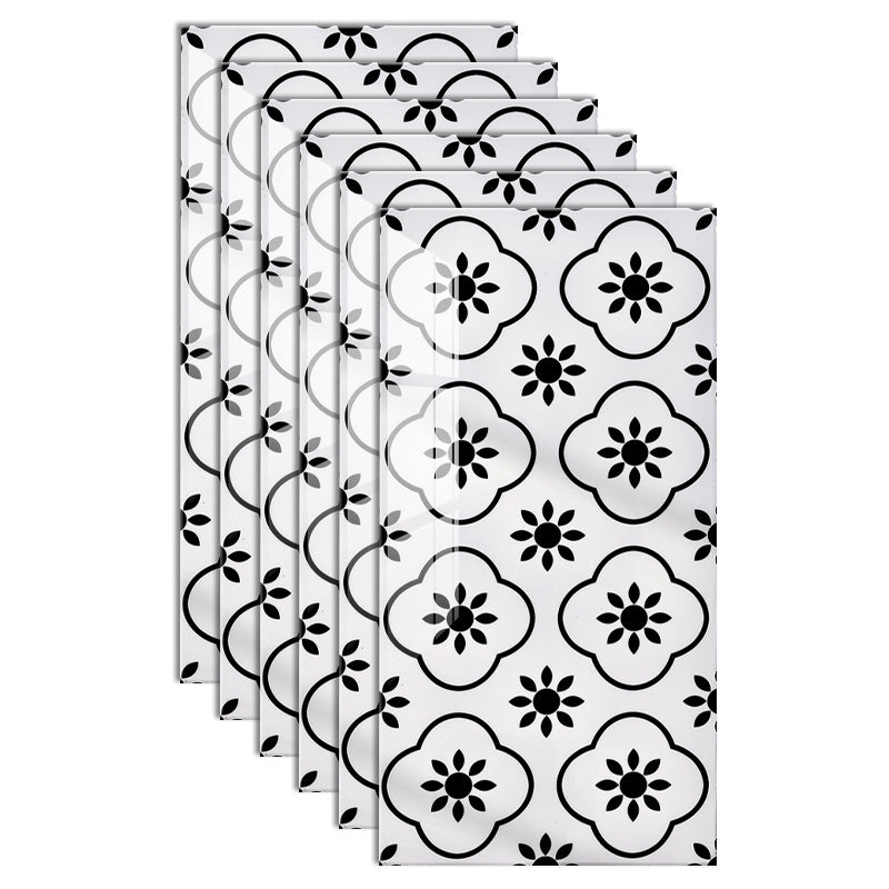 Modern Mosaic Tile Arabesque Print Peel and Stick Backsplash Tile for Kitchen