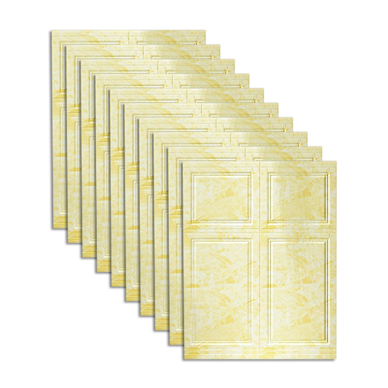 Glam Style Wall Paneling Living Room Peel and Stick 3D Embossing Waterproof Wall Paneling