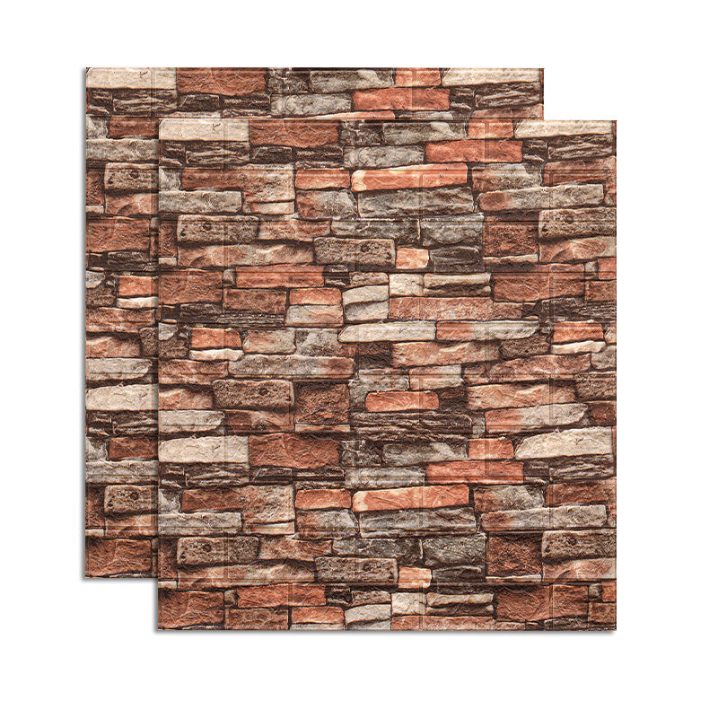 Farmhouse Wall Plank 3D Brick Bathroom Living Room Wall Panels Set of 2