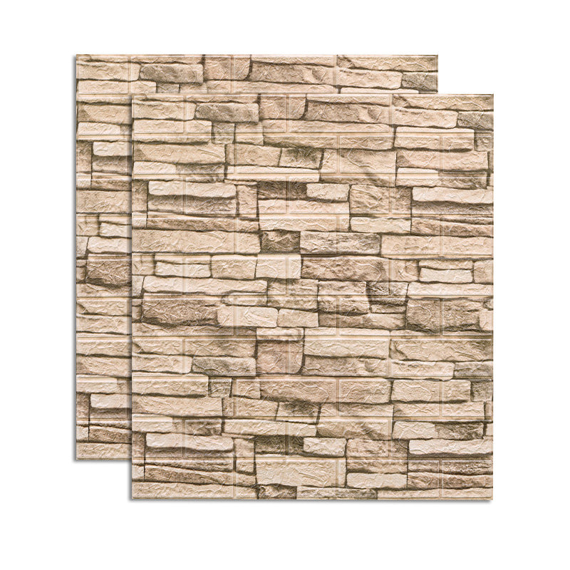 Farmhouse Wall Plank 3D Brick Bathroom Living Room Wall Panels Set of 2