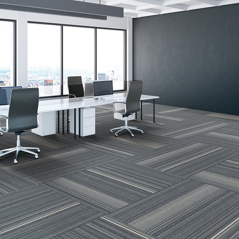 Gray Tone Level Loop Carpet Tile Self Adhesive Indoor Office Carpet Tile