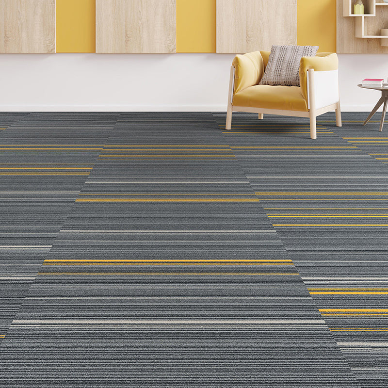 Gray Tone Level Loop Carpet Tile Self Adhesive Indoor Office Carpet Tile