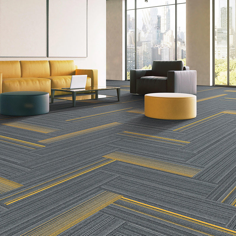 Gray Tone Level Loop Carpet Tile Self Adhesive Indoor Office Carpet Tile