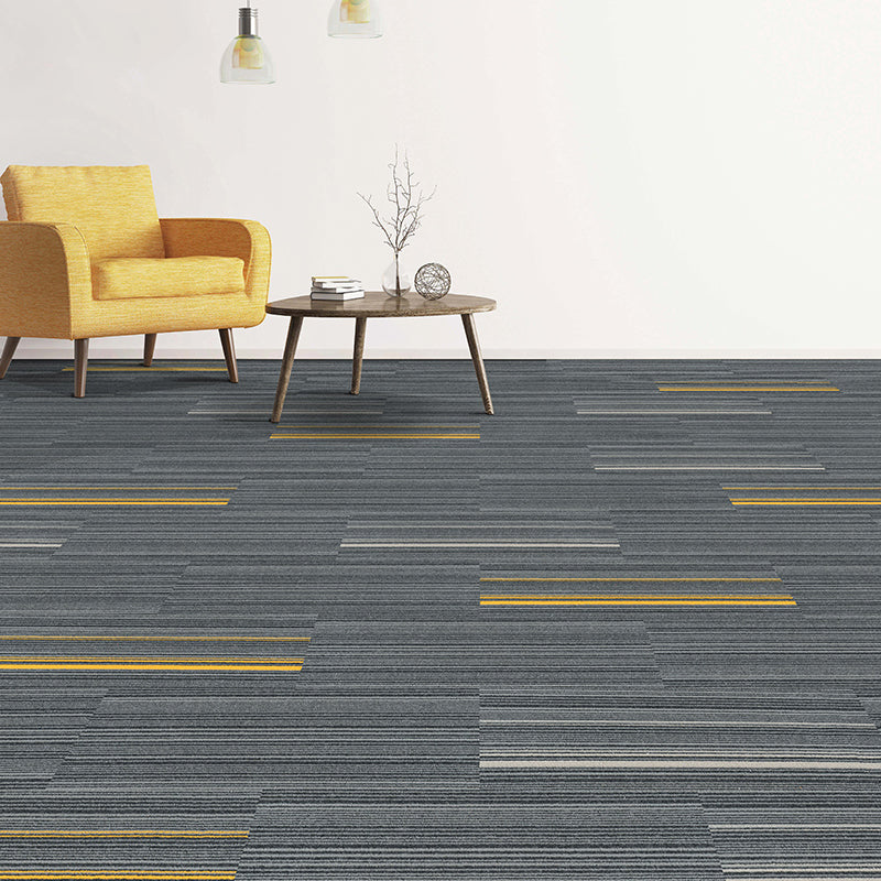 Gray Tone Level Loop Carpet Tile Self Adhesive Indoor Office Carpet Tile