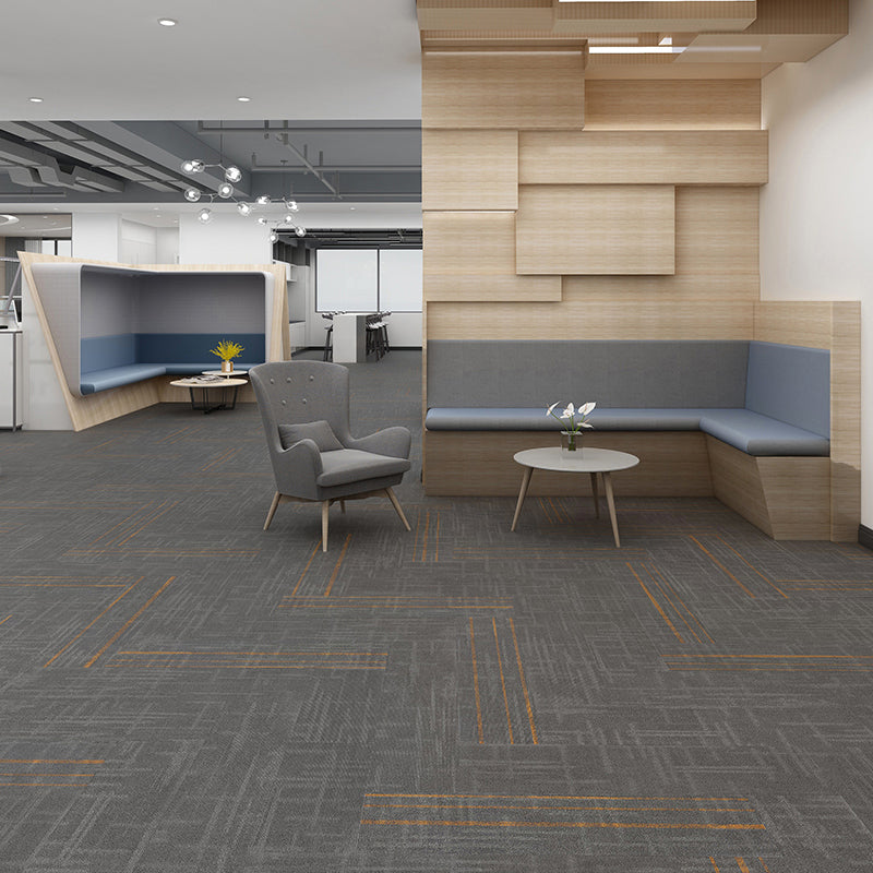 Gray Tone Level Loop Carpet Tile Self Adhesive Indoor Office Carpet Tile