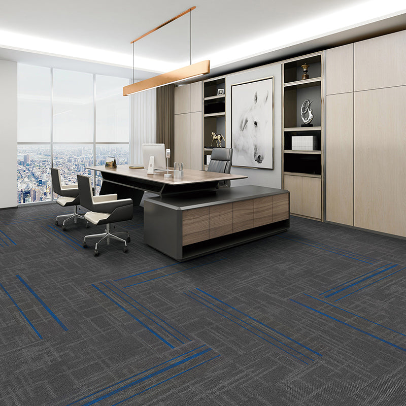 Gray Tone Level Loop Carpet Tile Self Adhesive Indoor Office Carpet Tile