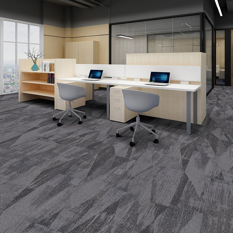 Gray Tone Level Loop Carpet Tile Self Adhesive Indoor Office Carpet Tile