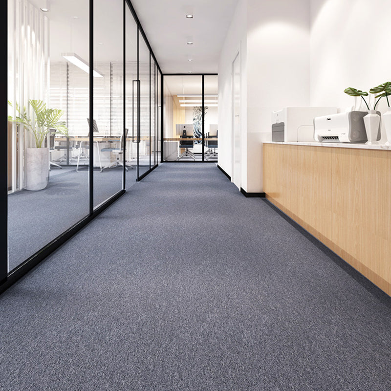 Gray Tone Level Loop Carpet Tile Solid Color Indoor Office Carpet Tile