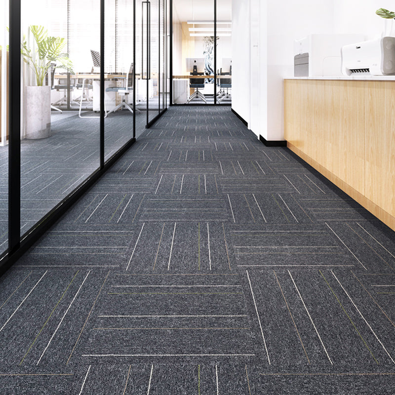 Gray Tone Level Loop Carpet Tile Solid Color Indoor Office Carpet Tile