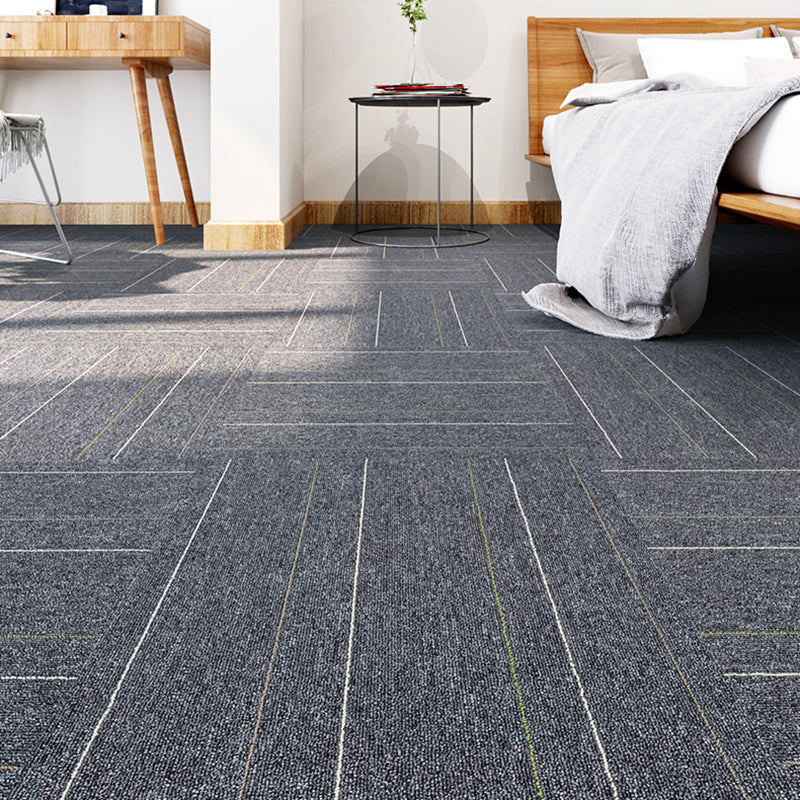 Gray Tone Level Loop Carpet Tile Solid Color Indoor Office Carpet Tile