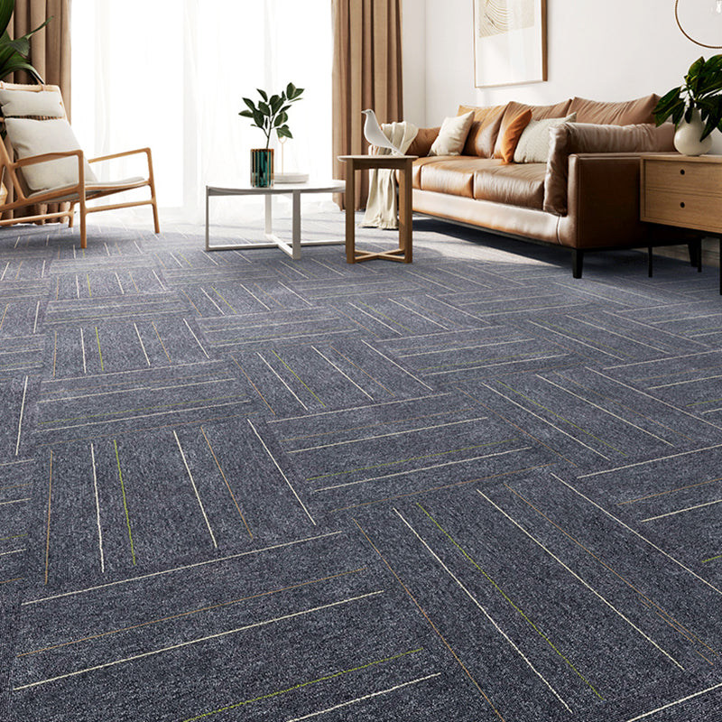 Gray Tone Level Loop Carpet Tile Solid Color Indoor Office Carpet Tile