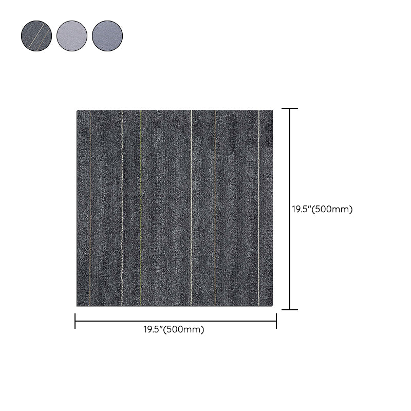 Gray Tone Level Loop Carpet Tile Solid Color Indoor Office Carpet Tile