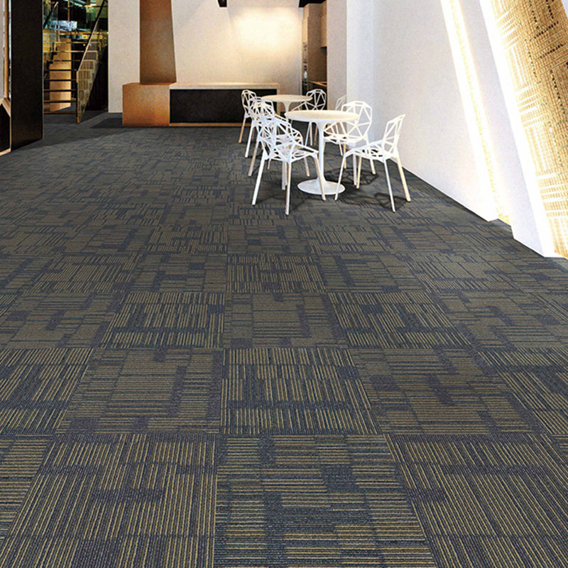 Gray Tone Level Loop Carpet Tile Geometric Self Adhesive Indoor Office Carpet Tiles