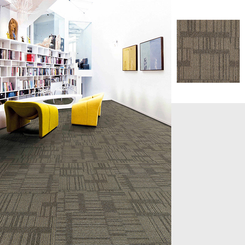 Gray Tone Level Loop Carpet Tile Geometric Self Adhesive Indoor Office Carpet Tiles