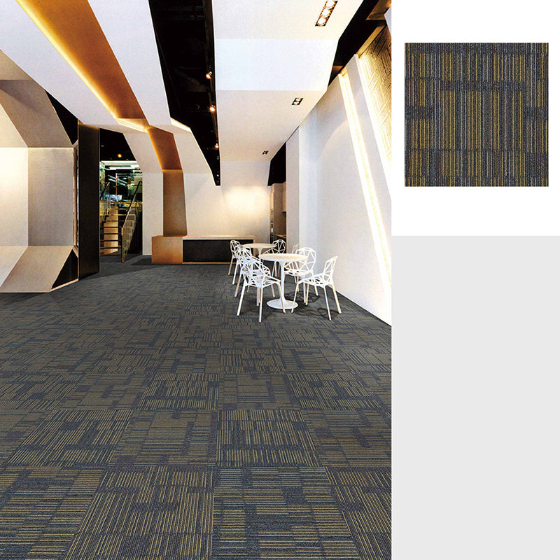 Gray Tone Level Loop Carpet Tile Geometric Self Adhesive Indoor Office Carpet Tiles