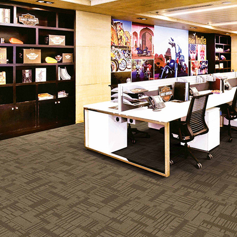 Gray Tone Level Loop Carpet Tile Geometric Self Adhesive Indoor Office Carpet Tiles